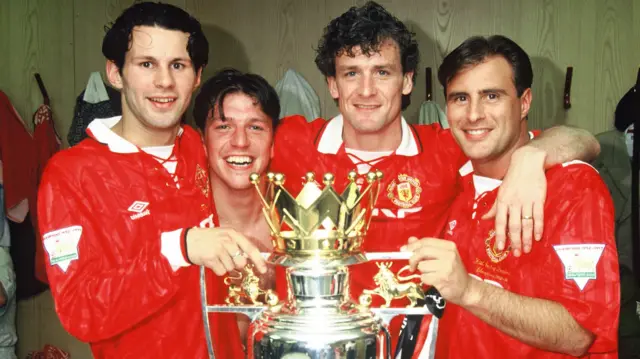 Ryan Giggs, Lee Sharpe, Mark Hughes, Clayton Blackmore