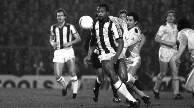 Cyrille Regis playing for West Brom in 1982