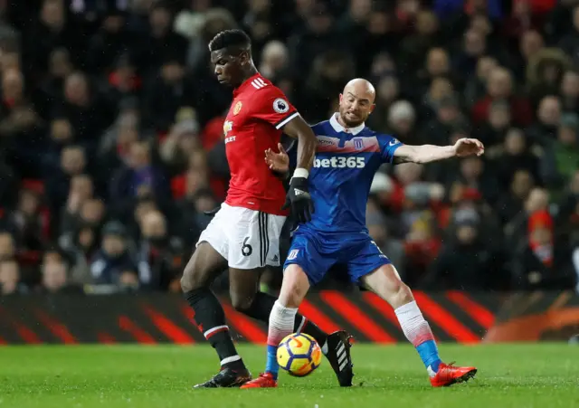 Pogba battles Ireland for possession