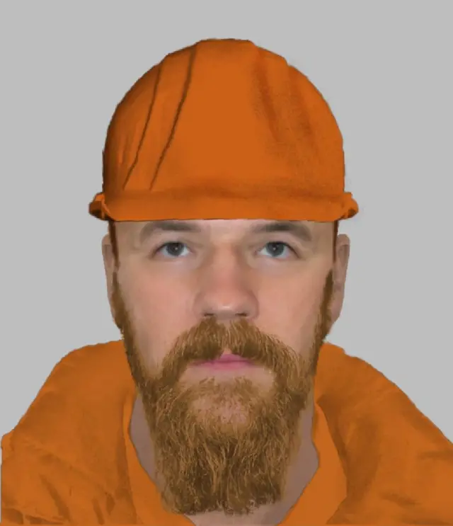 E-fit of man in hard hat