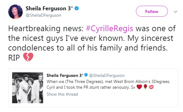 Sheila Ferguson tweet