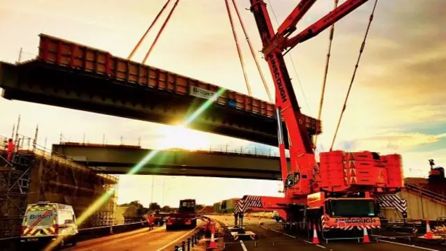 Work on the A50 junction last year