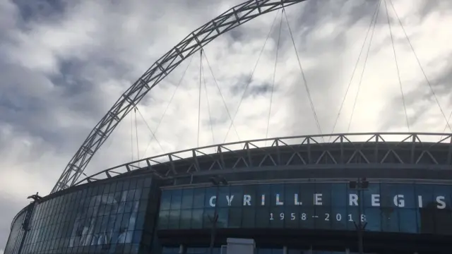 Wembley Stadium tribute to Cyrille Regis