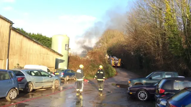 Yealmpton barn fire