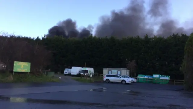 Yealmpton barn fire