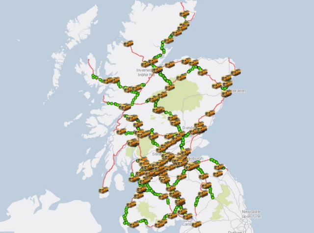 Road gritter map