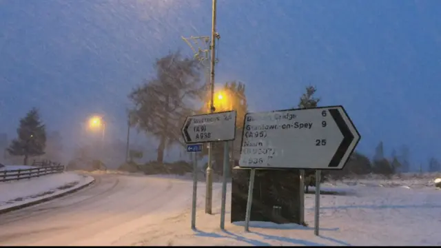 Road signs near Carrbridge