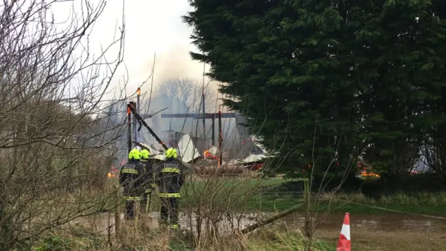 Yealmpton barn fire