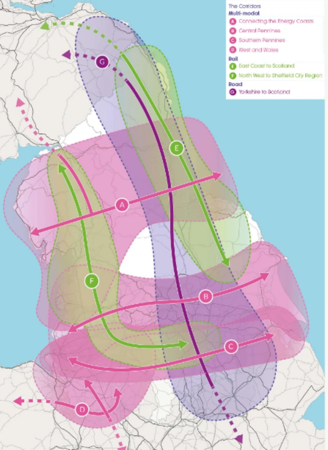 Map of routes