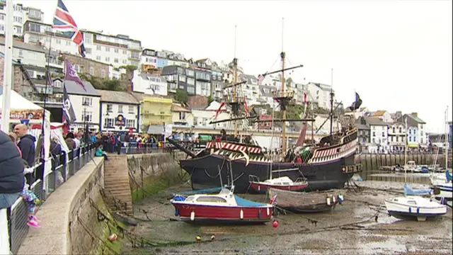 The Golden Hind at Brixham harbour, Devon