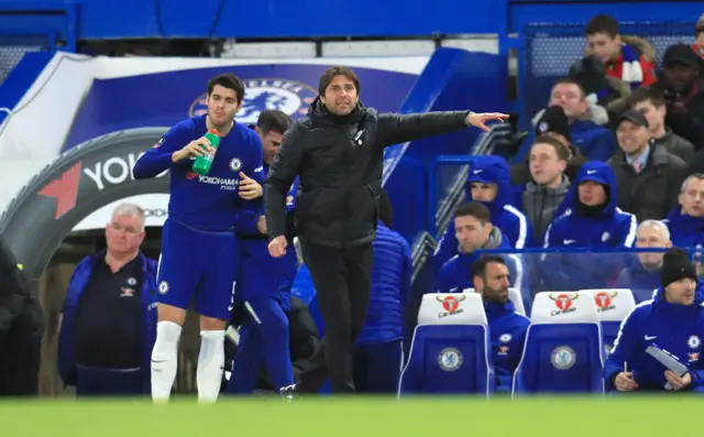 Morata is introduced off the bench