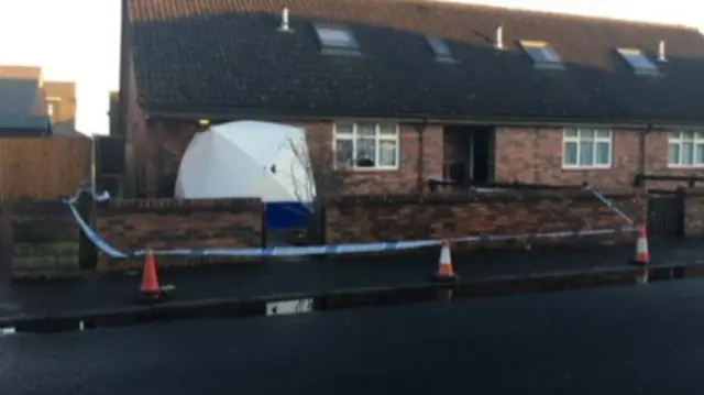 Police tent on Highmore Street