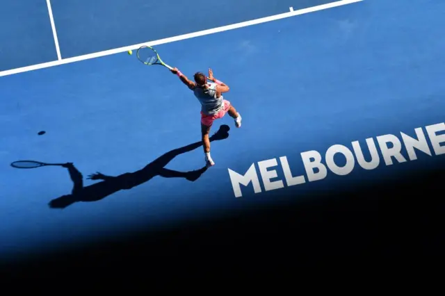 Rafael Nadal in action