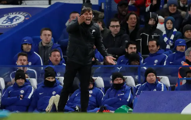 Conte fumes at the referee