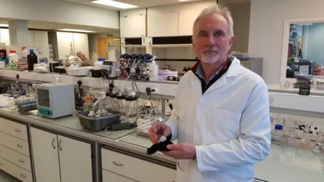 Professor Steve Rowland in a lab