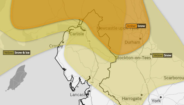 Map of weather warnings.