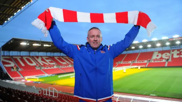 Paul Lambert with Stoke City scarf