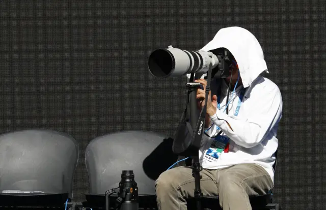 Camera man in heat