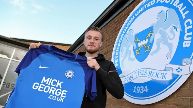 George Cooper with Peterborough shirt