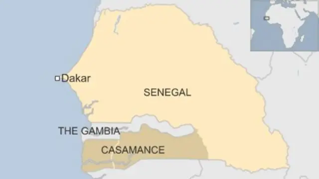 Senegal's map