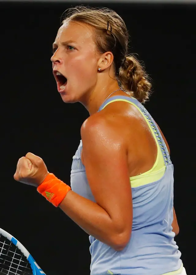 Anett Kontaveit celebrates winner