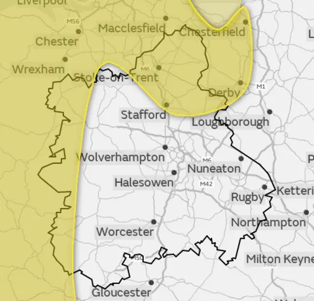 Weather warning map