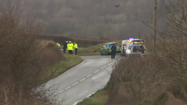 Scene of the crash on the B3266