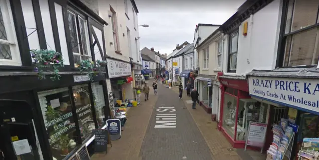 Mill Street in Bideford, Devon