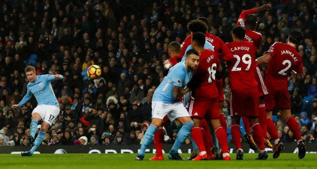 Kevin De Bruyne freekick