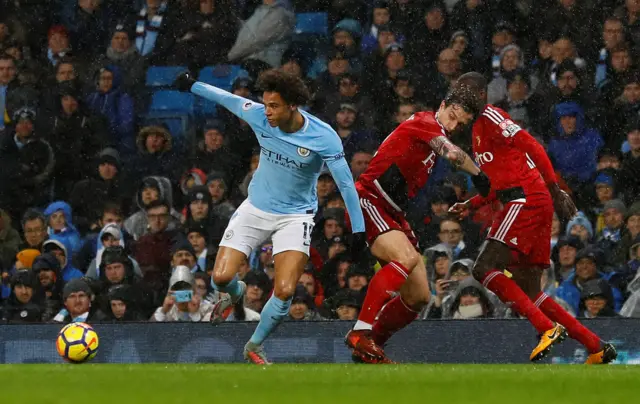 Leroy Sane against Daryl Janmaat