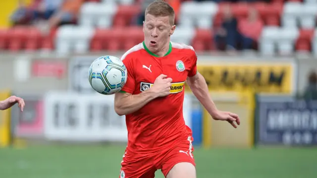 Cliftonville forward Stephen Garrett