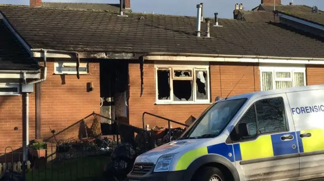 Scene of fire in Burslem