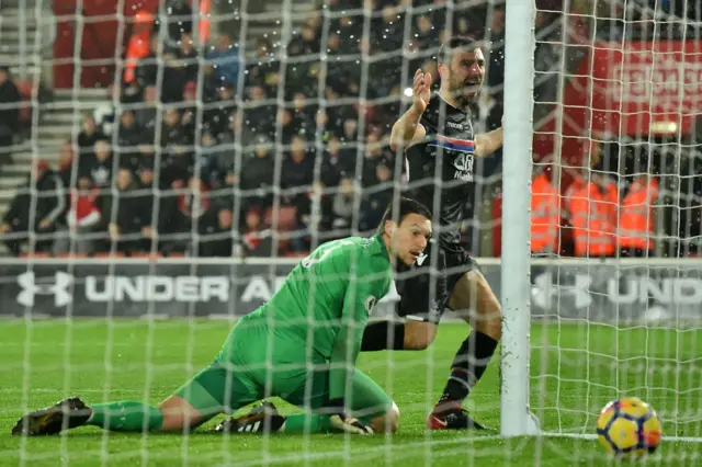 James McArthur celebrates scoring for Crystal Palace