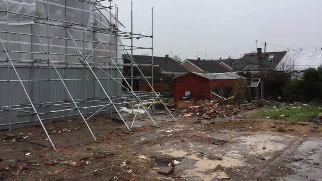 Demolished house