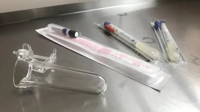 Sexual health testing kit on a counter