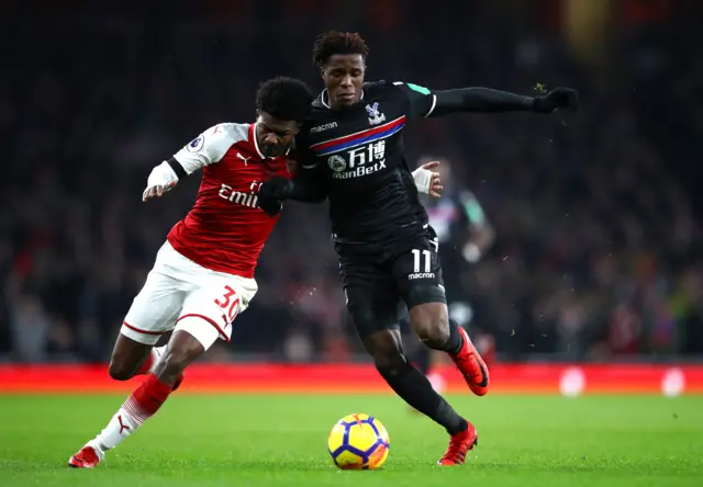 Wilfried Zaha and Ainsley Maitland-Nles