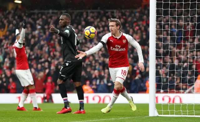 Nacho Monreal celebrates