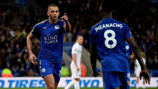 Islam Slimani and Kelechi Iheanacho