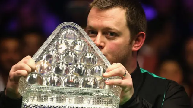 Mark Allen kisses Masters trophy