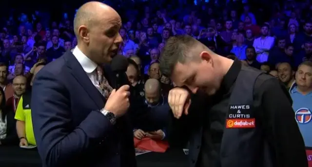 Kyren Wilson in tears