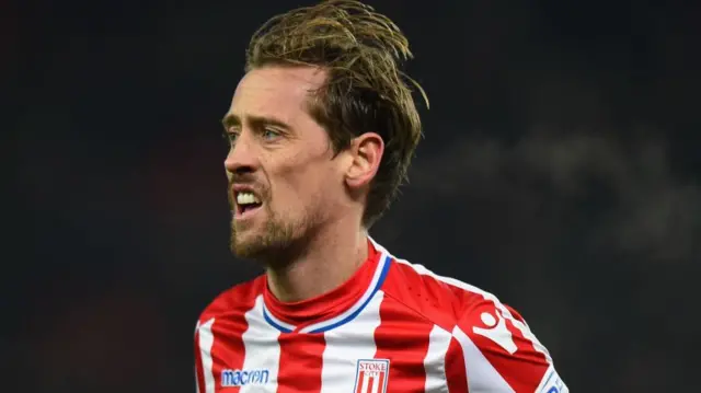 Peter Crouch in Stoke City shirt