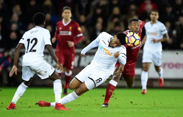 Leroy Fer and Georginio Wijnaldum