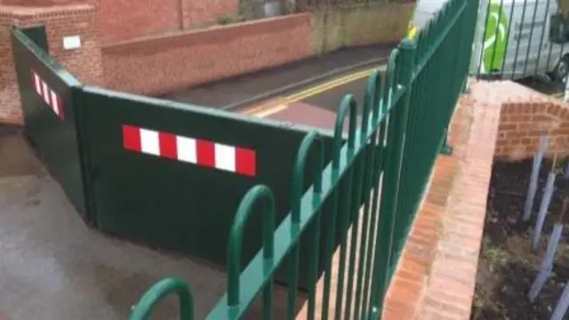 Flood gate on New Street