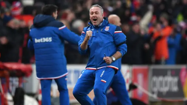 Paul Lambert celebrating during the match