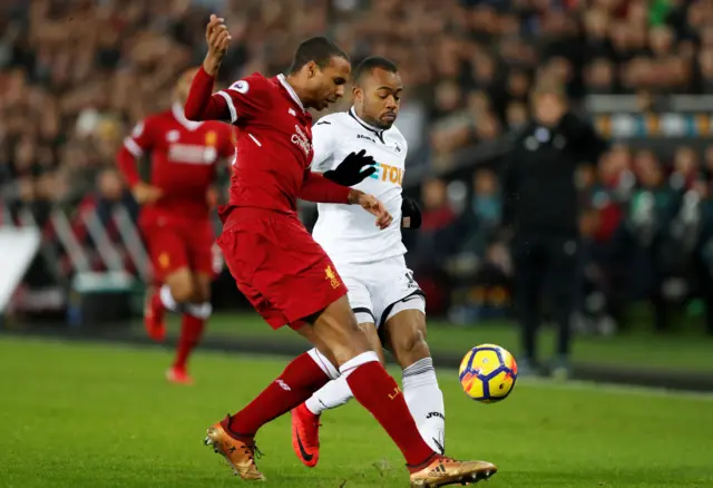 Joel Matip and Jordan Ayew