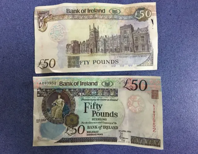 Fake £50 notes