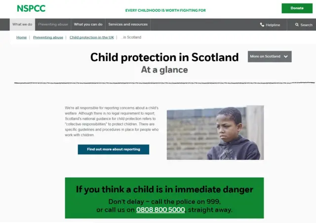 NSPCC website