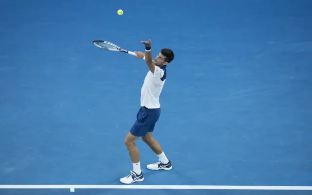 Djokovic serves