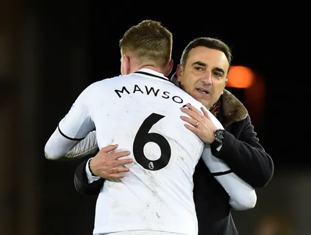 Carlos Carvalhal and Alfie Mawson