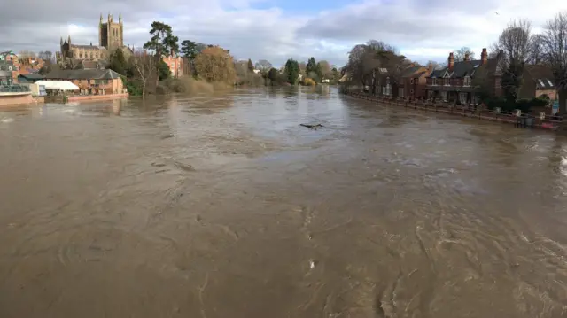 River Wye in Hereford today